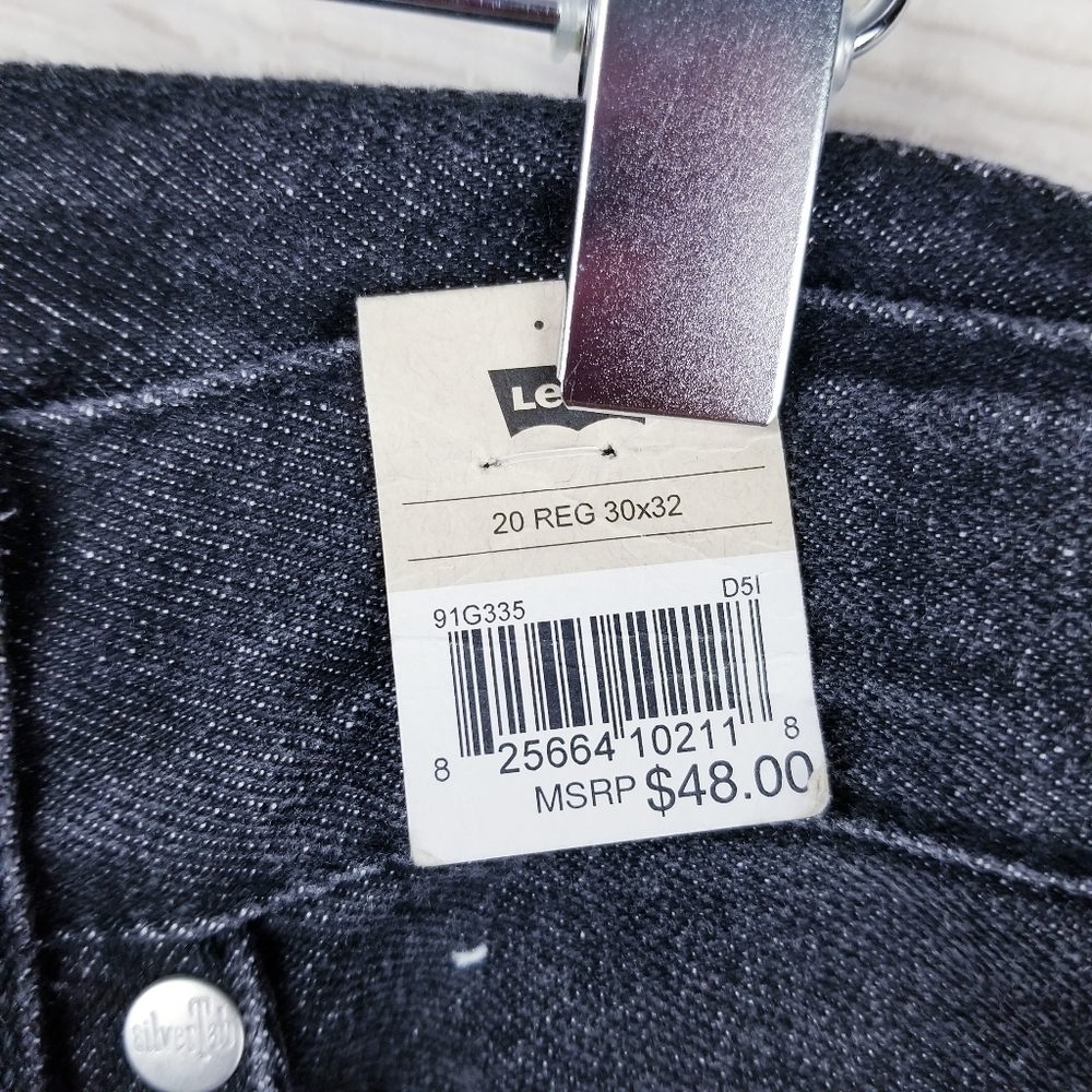 Levi's SilverTab 91G335 Stay Loose Straight Leg Black Jeans NWT - Picture 6 of 10